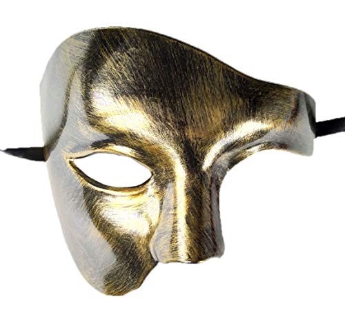 Awlsyj Mens Masquerade Mask - Greek Roman Venetian Party Mask for Halloween Mardi Gras
