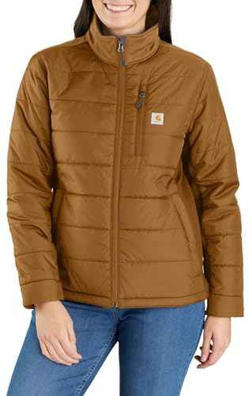Carhartt Women's Rain Defender Relaxed Fit Lightweight Insulated Jacket, Carhartt Brown, X-Small