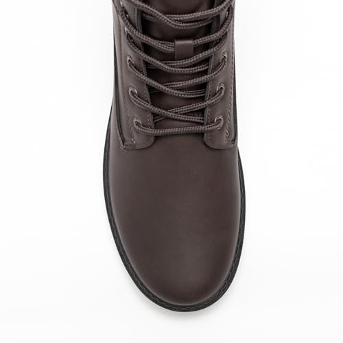 Athlefit Casual Men's Hiking Boots Fashion Lace up Combat Boots Low Heel Comfortable Ankle Booties