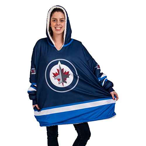 FOCO NHL unisex-adult Nhl Reversible Oversized Sherpa Hoodie Sweatshirt Hoodeez