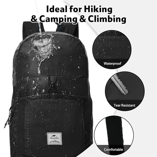 Naturehike 30L Lightweight Hiking Backpack, Waterproof Camping Packable Backpack, Ultralight Daypack for Travel Airplane