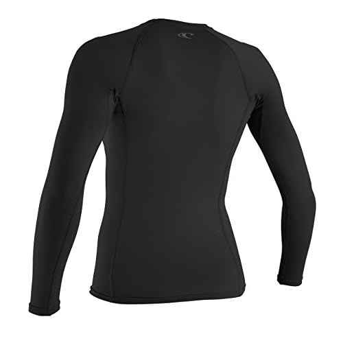 O'Neill Women's Thermo-X Long Sleeve Crew, UPF 50+ Sun Protection, Lightweight Warm Base Layer or Stand-alone Layer for Surfing, Paddleboarding, Swimming, Black, X-Large