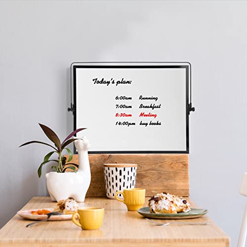 3 Pcs Dry Erase Whiteboard 16" x 12" Desktop Whiteboard Calendar Double Sided Magnetic White Board Dry Erase Board with St...