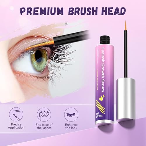 Eyelash Growth Serum, Premium Lash Serum Promotes Longer, Thicker£¨Gold£©