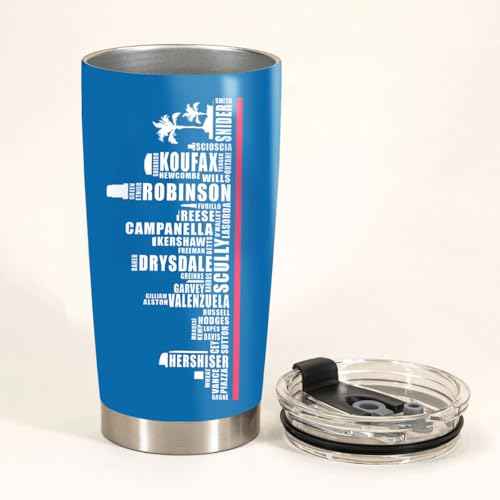 Schian Los Angeles City Skyline Legends Baseball Tumbler - Coffee Mug Insulated Tumbler With Lid - Mother's Day, Father's Day, Birthday, Christmas Gifts For Fans - 20 Oz| Stainless Steel