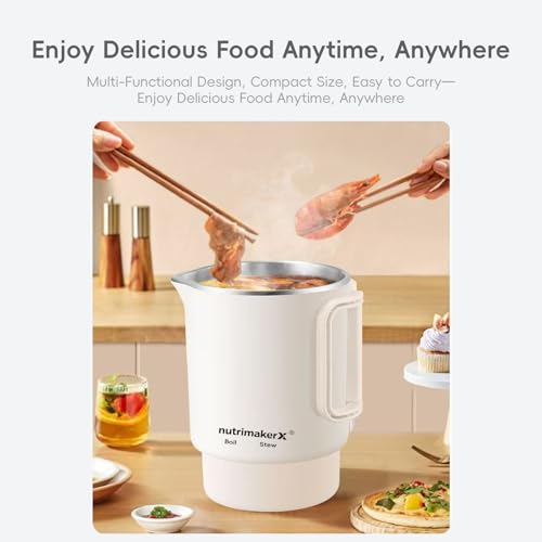 Premium Travel-Friendly Foldable Electric Kettle - 21oz Hot Water Boiler with for Coffee, Tea & Instant Drinks, Portable &...