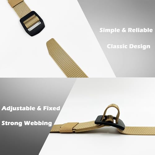 Nylon Men Belts Military Tactical Slide Plastic Buckle Belt Adjustable No Holes Canvas Web Belt Outdoor for Men