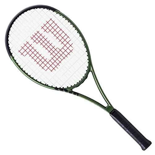 WILSON Blade Team V8 Strung Tennis Racquet - Economical Quality Intermediate Racquet - 4-1/8 Grip, Green and Black