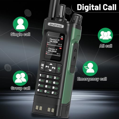 BAOFENG DM32 DMR Radio Ham Radio Handheld Long Range Walkie Talkies Rechargeable 2500/3800mAh Battery GPS DM-32UV Digital ...