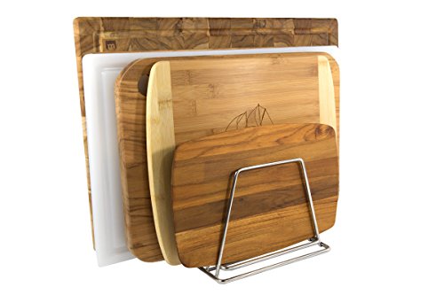 Thirteen Chefs Stainless Steel Cutting Board Rack - Holds 6 Boards up to 3/4" Wide - NSF Approved for Commercial Kitchens