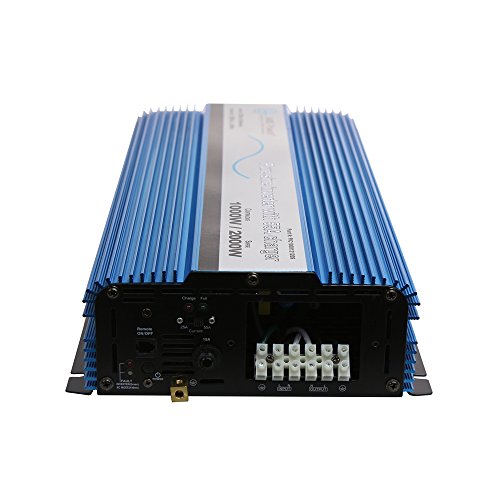 Aims Power Pic100012120S Pure Sine Inverter, 1000 Continuous, 2000W Surge (Peak Power), Selectable 25A Or 55A Battery Charger, B