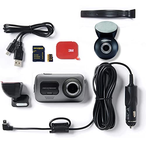 Nextbase 622GW Dash Cam with Rear Window Cam & 64GB Micro SD Card Bundle - True 4K 30fps UHD Recording Dash Cam, Wi-Fi, GP...
