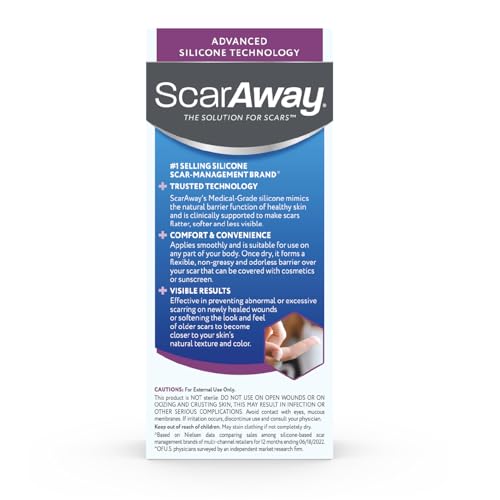 ScarAway Complete Scar Treatment Kit, Clinically Supported Treatment (Pack of 2) Tan Medical-Grade Silicone Scar Sheets (...