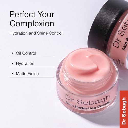 Dr Sebagh Skin Perfecting Cream (1.7 fl oz) - Lightweight Water-Based Moisturizer for Oily Skin - Non Comedogenic Face Moisturizer - Mattifying Hydrating Face Cream with Vitamin B5 & Glycerin