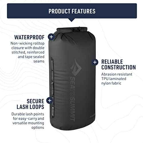 Sea to Summit Big River Dry Bag, Heavy-Duty Dry Storage, 35 Liter, Gold Brown