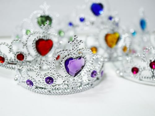 S & E TEACHER'S EDITION 16 Pcs Tiaras Crown Set, Princess Dress Up Costume Birthday Party Favors Accessories Kid Birthday