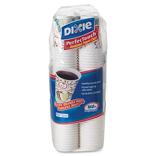 Dixie PerfecTouch 12 oz. Insulated Paper Hot Coffee Cup by GP PRO (Georgia-Pacific), Coffee Haze, 5342CDSBP, 160 Cups Per ...