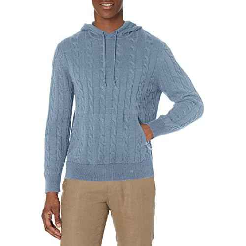 Brooks Brothers Men's Cotton Cable Knit Hoodie Sweater