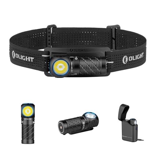 OLIGHT Perun 3 Mini Premium Headlamp 1250 Lumens Flashlight with Type-C Charging Box, Rechargeable Headlight with Red Ligh...