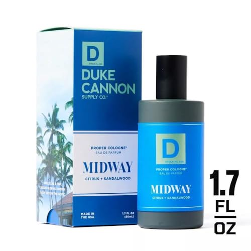Duke Cannon Proper Cologne Buck Moon | Men's Eau de Parfum | Lime and Vetiver | Warm, Earthy, Long-Lasting Scent | 1.7 fl oz
