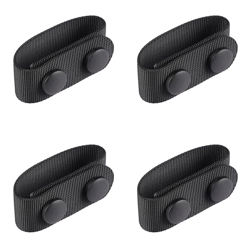 TACNEX Duty Belt Keepers w/Double Snaps for 1.5"/1.75"/ 2"/2.25" Wide Utility Belt Loop Stays Nylon Tactical Belt Holder R...