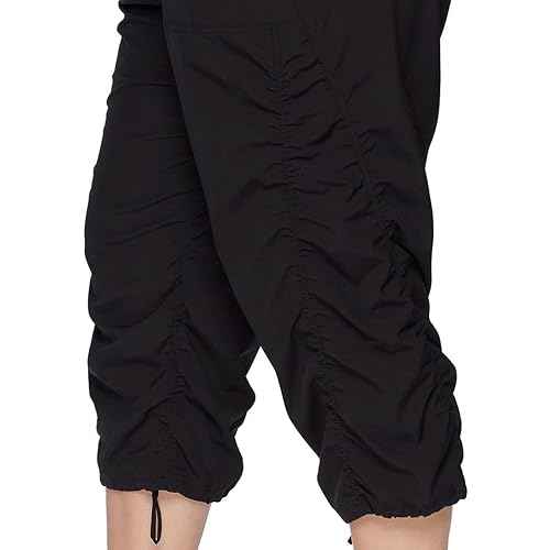 RBX Active Women's Plus Size Fashion Lightweight Woven Body Skimming Drawstring Capri Pant