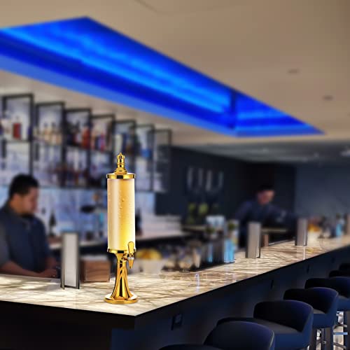 PROYONGOO 3L/100oz Mimosa Tower, Drink Tower Dispensers for Parties with LED Colorful Shinning Lights and Ice Tube, Beer T...