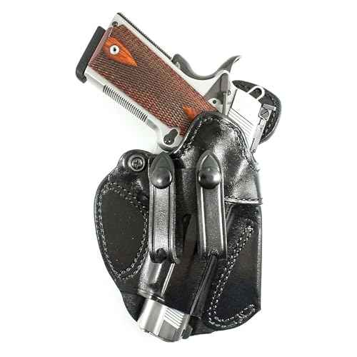 DeSantis Cozy Partner IWB Gun Holster - Compact Holster for Pistols, Concealed Carry, Fits Standard 1911 Models 4-5"" from COLT, S&W, SIG SAUER, Ruger, Kimber, Springfield - Right Hand Draw, Black