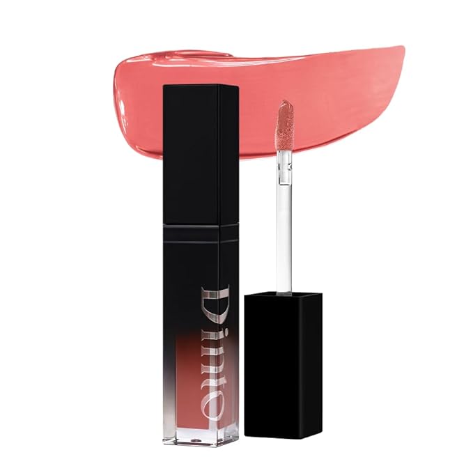 DINTO (Peter & Wendy Collection Deep-Kissed Plumping Lip Enamel - Glitter Lip Gloss, High Shine, Cooling Plumping, Long-Lasting, Vegan & Cruelty-Free (157 Lovesick Bell, 4ml)