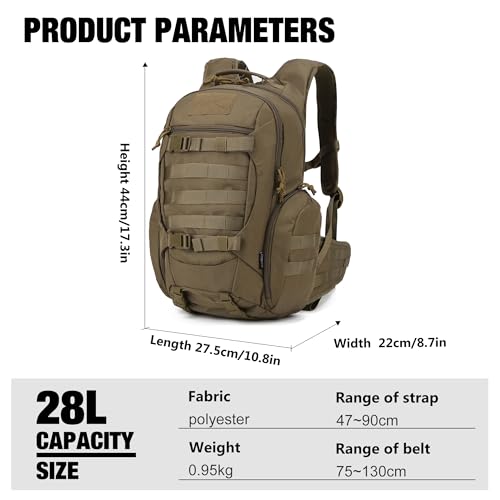 Mardingtop Tactical Molle Backpack for Men & Tactical Utility Pouch