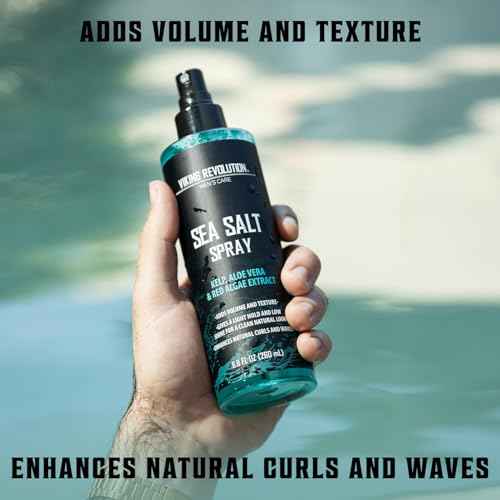 Viking Revolution Sea Salt Spray for Men - Hair Texturizing Spray with Kelp, Aloe Vera and Red Algae Extract - Surf Sprays to Add Volume and Texture for Men and Women Beach Hair - 8.8oz