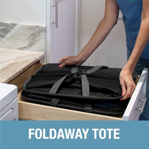 CleverMade Collapsible Laundry Basket - 64L Storage Organization Container 2Pack Midnight Black Shadow Gray - Portable Hea...