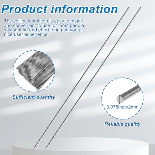 Hlimior 200 Pcs 16inch Insulation Support - Wire Insulation Support Wire, 1095 Carbon Steel Metal Insulated Wires (1095, 1...