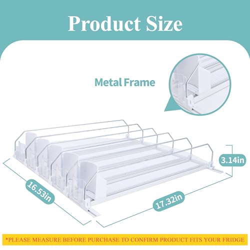 Drink Organizer For Fridge - Fridge Organizers Self Pushing Drink Dispenser, Drink Dispenser for Fridge w/Smooth Spring & ...