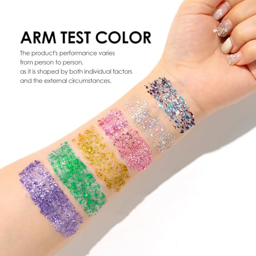 Body Glitter Stick,Halloween Face Hair Glitter Makeup for Kids Women,Waterproof Hair Glitter,Singer Concert Festival Rave ...