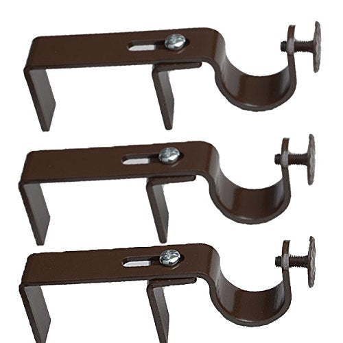 NoNo Bracket - Outside Mounted Blinds Curtain Rod Bracket Attachment (Set of 3) No Drill Clip on