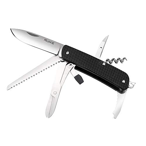 Ruike Small Camping Knife Lightweight Folding EDC Survival Utility Knives Grade Tactical Pocket Knife with Clip Mens Women...