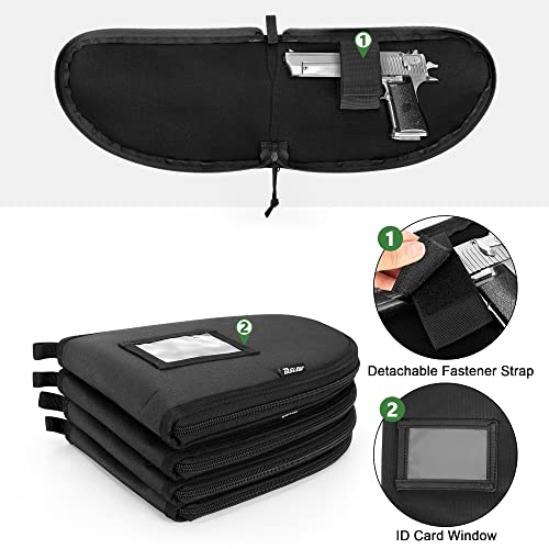 DSLEAF Tactical Pistol Backpack with 4 Pistol Cases, Gun Backpack for Handgun with 17x Magazine Slots for Hunting and Shoo...