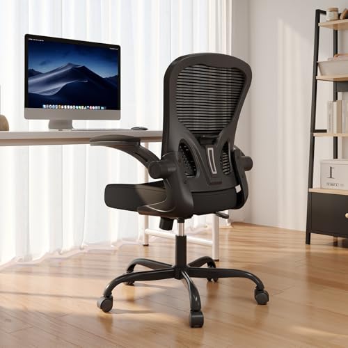 Office Chair, Ergonomic Desk Chairs 330LBS Capacity High Back Mesh Computer Chair with Flip-up Armrests, Comfy Work Chair ...