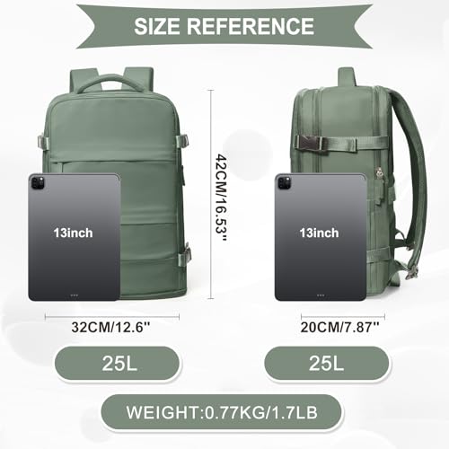 coowoz Travel Backpack For Women Men,Carry On Backpack,Hiking Backpack Waterproof Outdoor Sports Rucksack Casual Daypack T...