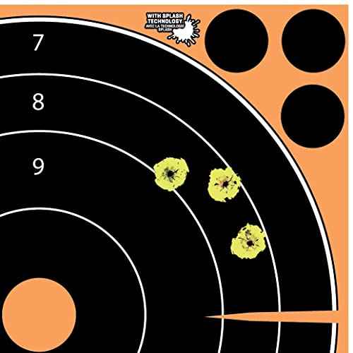 EZ-Aim Adhesive Splash Technology Shooting Targets, Bullseye/Handgun Trainer/Sight-in-Grid/Gun - Rifle - Pistol - Airsoft - BB Gun - Air Rifle