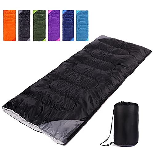 Camping Sleeping Bag for Adults Boys and Girls,Cold and Warm Weather-Summer, Spring, Fall, Lightweight, Waterproof Compact...