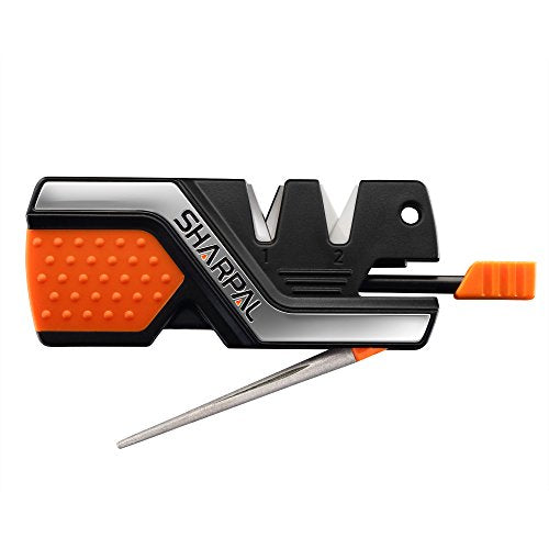 SHARPAL 101N 6-in-1 Pocket Knife Sharpener & Survival Tool – Diamond Sharpening Rod, Fire Starter Ferro Rod, Whistle – Sha...