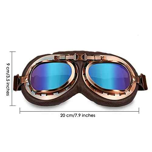 Cosplay Goggles Steampunk Motorcycle Goggles Costume Retro Pilot Style