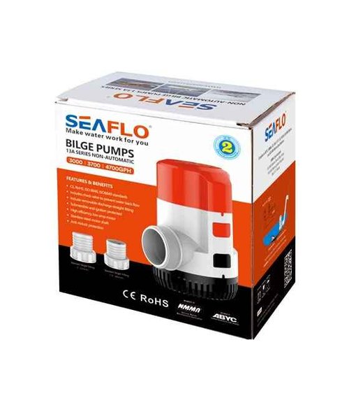 SEAFLO 13A Series 3700 GPH Non-Automatic 12V BILGE PUMP