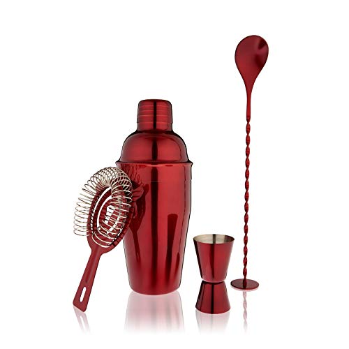 True Bar Drink Mixer Set, 19oz 4-piece Cocktail Shaker Set Bartender Kit, Cocktail Mixer Set, Cocktail Shaker Kit, Barware...