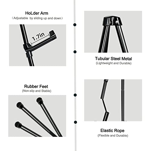 Mutualsign 6 Packs Easel Stand for Display Easels for Signs Black Easel Floor Tripod Standing Poster Easel, Lightweight Me...
