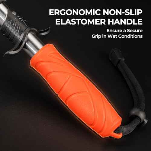KastKing Paradox 9" Lip Grip, Corrosion-Resistant Stainless Steel Fish Landing Tool with Non-Slip Elastomer Handle, Easy-Use Trigger,and Adjustable Wrist Strap for Secure Fishing