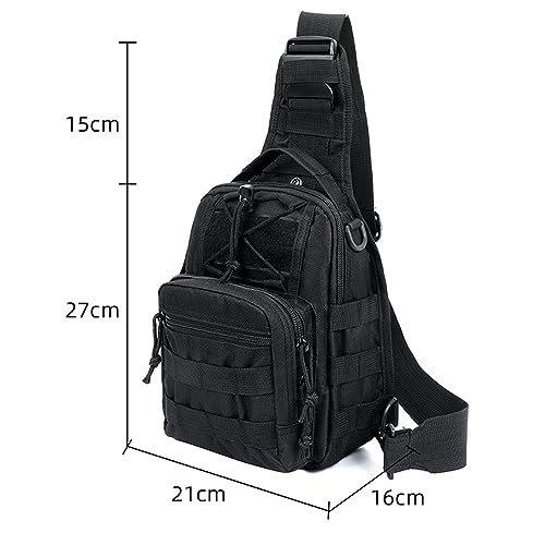 KOOYU Tactical Sling Backpack Bag for Men Chest Bag Molle Military Shoulder Bag Crossbody Bag