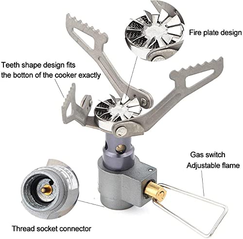 BRS -3000T Backpacking Stove Camping Portable Propane Butane Stove Mini Stove for Outdoor Travel Mountaineering Cooking (2...